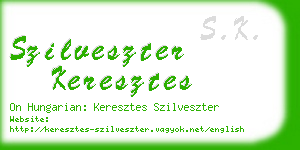 szilveszter keresztes business card